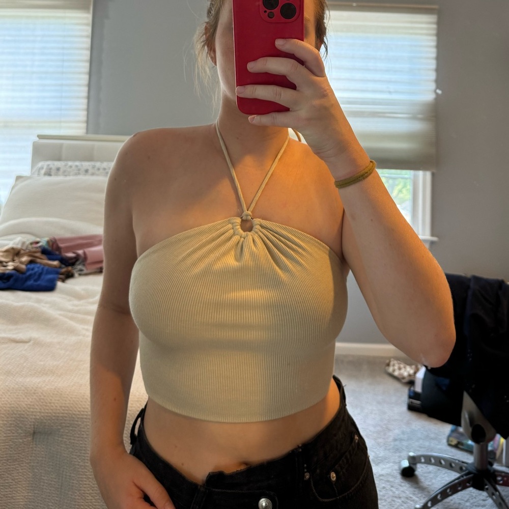 princess polly beige halter top